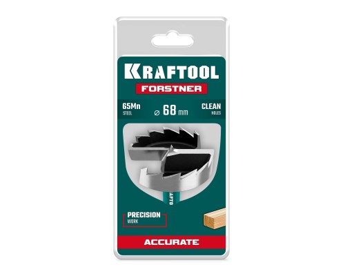 Cверло Форстнера FORSTNER d 68 мм KRAFTOOL 29950-68