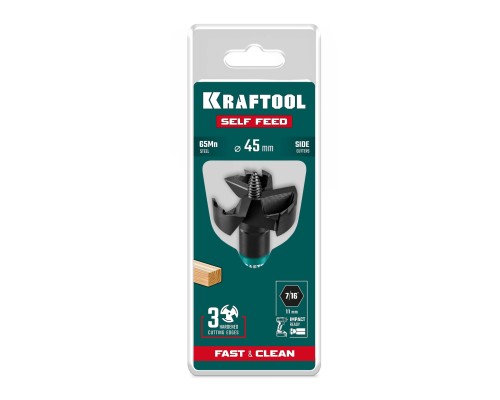 Cверло по дереву самоврезающееся SELF FEED d 45 мм KRAFTOOL 29951-45