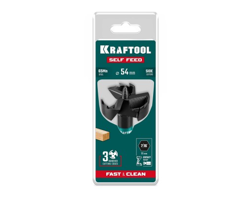 Cверло по дереву самоврезающееся SELF FEED d 54 мм KRAFTOOL 29951-54