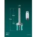 Вакуумная алмазная фреза пальчиковая с конусом VS DIAMOND d 6 мм (М14, 50 мм) KRAFTOOL 29811-06
