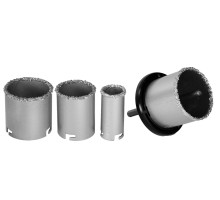 Набор кольцевых коронок 4 шт., d 33, 53, 67, 73 мм, L 55 мм, карбид-вольфрамовая крошка KRAFTOOL 3340_z01