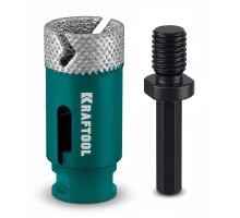 Вакуумная алмазная коронка по керамограниту VS DIAMOND d 32 (М14, HEX10) KRAFTOOL 29890-32