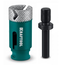 Вакуумная алмазная коронка по керамограниту VS DIAMOND d 40 (М14, HEX10) KRAFTOOL 29890-40