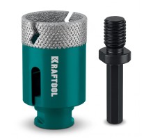 Вакуумная алмазная коронка по керамограниту VS DIAMOND d 55 (М14, HEX10) KRAFTOOL 29890-55