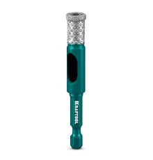 Вакуумное алмазное трубчатое сверло по керамограниту VS DIAMOND d 10, HEX 1/4" KRAFTOOL 29891-10