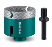 Вакуумная алмазная коронка по керамограниту VS DIAMOND d 68 (М14, HEX10) KRAFTOOL 29890-68
