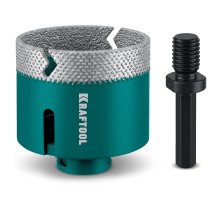 Вакуумная алмазная коронка по керамограниту VS DIAMOND d 68 (М14, HEX10) KRAFTOOL 29890-68