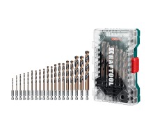 Набор сверл по металлу для винтовертов и шуруповертов IMPACT READY НЕХ-1/4", 19 шт. KRAFTOOL 29652-H19