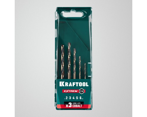 Набор сверл по металлу для винтовертов и шуруповертов IMPACT READY НЕХ-1/4", 5 шт. KRAFTOOL 29652-H5