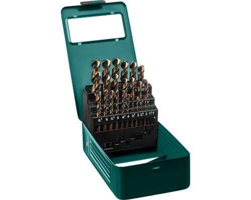 Набор сверл по металлу COBALT-8, 25 шт.,, сталь М42, HSS-Co(8%) KRAFTOOL 29656-H25