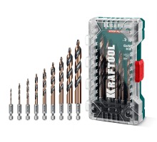 Набор сверл по металлу для винтовертов и шуруповертов IMPACT READY STEP POINT, 10 шт KRAFTOOL 29653-H10