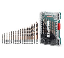 Набор сверл по металлу для винтовертов и шуруповертов IMPACT READY STEP POINT, 19 шт KRAFTOOL 29653-H19