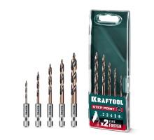 Набор сверл по металлу для винтовертов и шуруповертов IMPACT READY STEP POINT, 5 шт KRAFTOOL 29653-H5