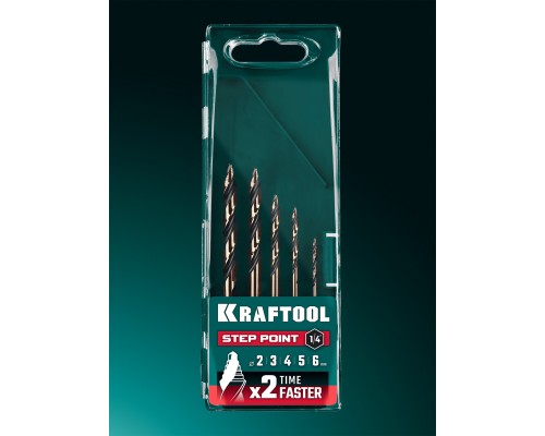 Набор сверл по металлу для винтовертов и шуруповертов IMPACT READY STEP POINT, 5 шт KRAFTOOL 29653-H5