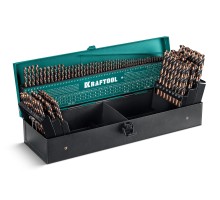 Набор сверл по металлу Cobalt 118 шт, (1-13 мм), сталь М42, HSS-Co(8%) KRAFTOOL 29656-H118