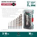 Набор сверл по металлу для винтовертов и шуруповертов IMPACT READY НЕХ-1/4", 10 шт. KRAFTOOL 29652-H10