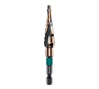 Сверло ступенчатое COBALT 4-12мм, 9 ступеней, азотирование, винтовая спираль KRAFTOOL 29691-4-12-9
