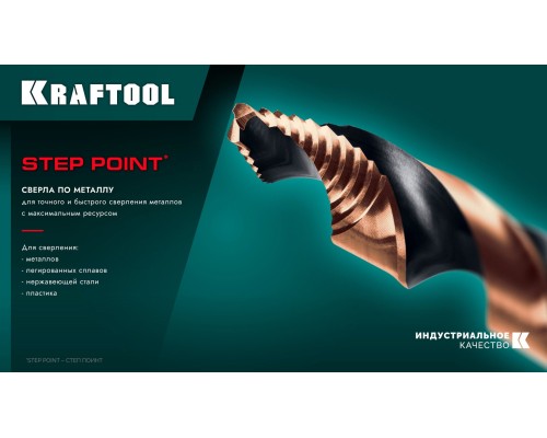 Набор сверл по металлу для винтовертов и шуруповертов IMPACT READY STEP POINT, 19 шт KRAFTOOL 29653-H19