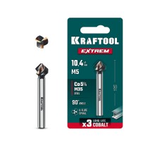 Конусный зенкер EXTREME Со5-А, d 10.4x50 мм, сталь M35, U-образная спираль, для раззенковки М5 KRAFTOOL 29734-5