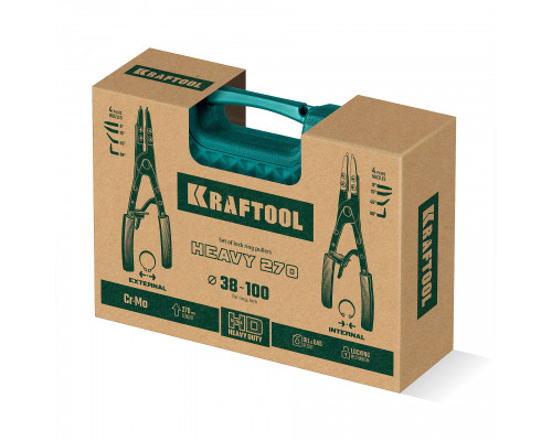 Съемник стопорных колец HEAVY 270 внешний/внутренний KRAFTOOL 22814