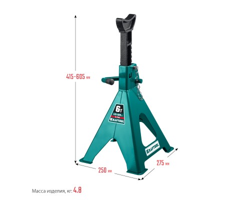 Усиленная страховочная подставка со штифтом S-PIN, 6 т, 415-605 мм KRAFTOOL 43465-6