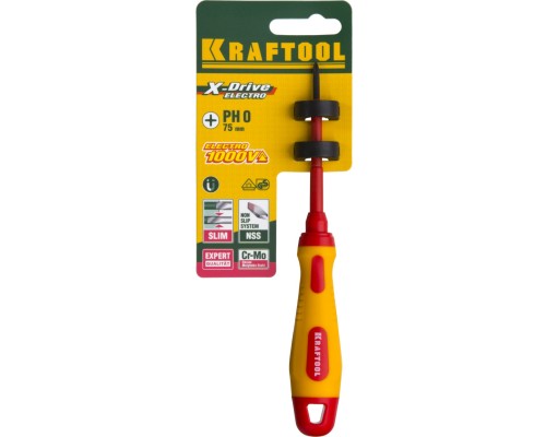 Высоковольтная отвертка PH0x60 мм KRAFTOOL 250084-0-060