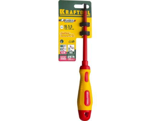 Высоковольтная отвертка SL5.5x125 мм KRAFTOOL 250083-5.5-125