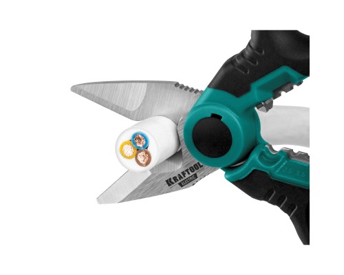 Ножницы электрика ELECTRIC, 4 в 1, 160 мм, с чехлом KRAFTOOL 23356