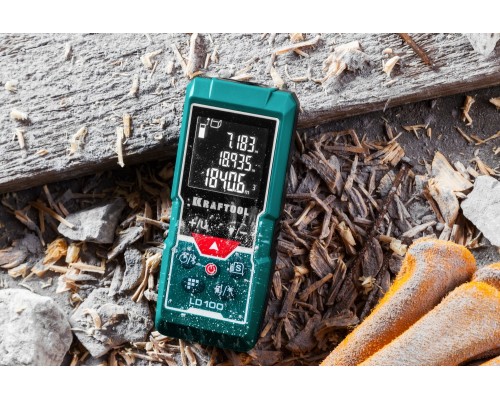 Лазерный дальномер LD-100, 5 см-100 м KRAFTOOL 34765