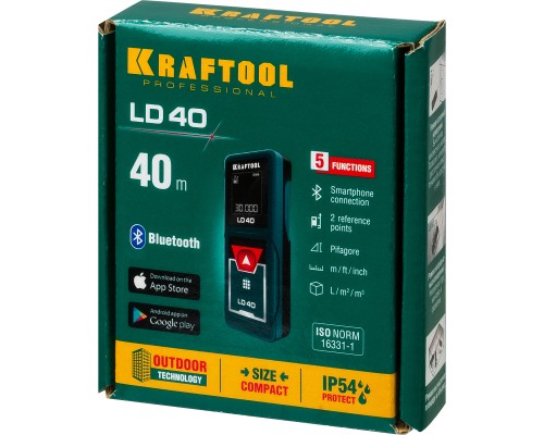Лазерный дальномер LD-40, 5 см-40 м KRAFTOOL 34763