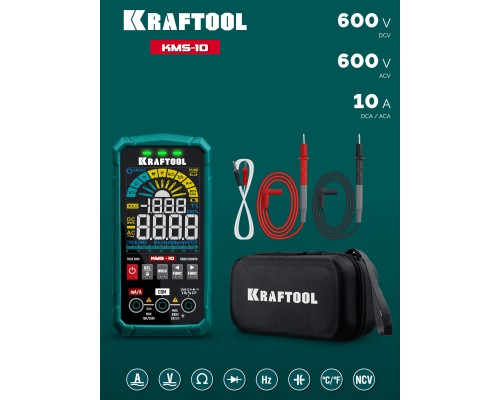 Смарт-мультиметр цифровой KMS-10 KRAFTOOL 59872