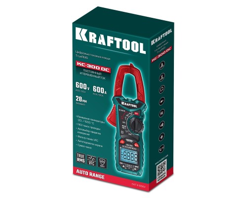 Цифровые токовые клещи KC-300DC KRAFTOOL 59830