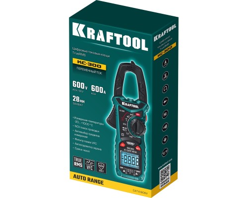 Цифровые токовые клещи KC-300 KRAFTOOL 59832