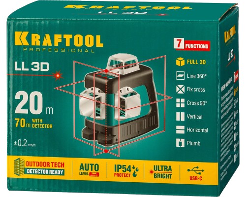 Лазерный нивелир LL 3D KRAFTOOL 34640_z01