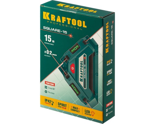 Лазерный угольник для кафеля Square-15 KRAFTOOL 34705
