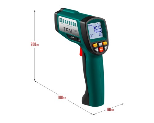 Пирометр инфракрасный TRM-1700, -30° +1650°С KRAFTOOL 45701-1650
