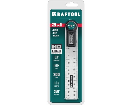 Электронный транспортир-угломер DPM-20 200 мм KRAFTOOL 34682
