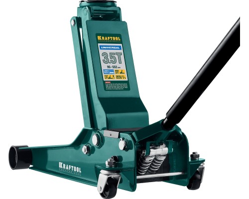 Универсальный подкатной домкрат UNIVERSAL, 3.5 т, 95-552 мм, для СТО KRAFTOOL 43454-3.5