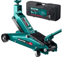 Подкатной домкрат с высоким подъемом SUV, в кейсе 3 т, 190-530 мм KRAFTOOL 43458-3-K