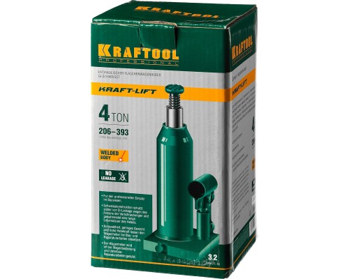 Бутылочный гидравлический домкрат KRAFT-LIFT, 4 т, 194-372 мм KRAFTOOL 43462-4_z01