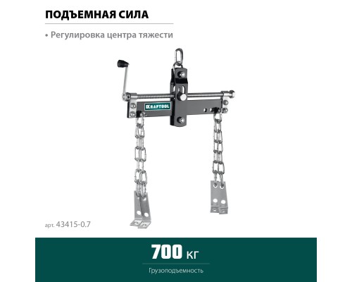 Траверса для гидравлического крана 0.7 т KRAFTOOL 43415-0.7