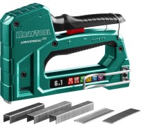 Универсальный алюминиевый степлер Universal-HD, 6-в-1: 53 (A/10/JT21) 23GA (6-14 мм)/140 (G/11/57) 20GA (8-14 мм)/13/53F/300/500 KRAFTOOL 3188