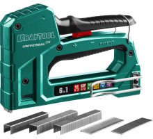 Универсальный алюминиевый степлер Universal-HD, 6-в-1: 53 (A/10/JT21) 23GA (6-14 мм)/140 (G/11/57) 20GA (8-14 мм)/13/53F/300/500 KRAFTOOL 3188