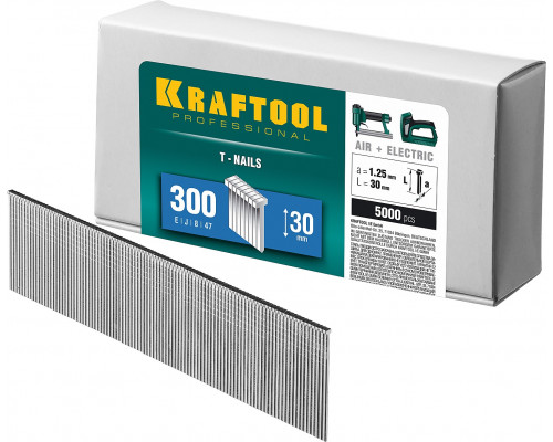 Гвозди для нейлера тип 18GA (47/300/F) 30 мм, 5000 шт. KRAFTOOL 31785-30 Гвозди для нейлера тип 18GA (47/300/F) 30 мм, 5000 шт. KRAFTOOL 31785-30