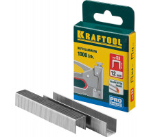 Скобы для степлера тип 53 (A/10/JT21) 12 мм, 1000 шт., калибр 23GA KRAFTOOL 31670-12