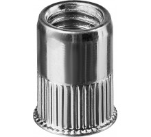 Резьбовые заклепки стальные с насечками Nut-R, М8, уменьш. бортик, 250 шт. KRAFTOOL 311708-08