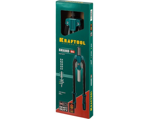 Усиленный двуручный заклепочник GRAND-64, 3.2-6.4 мм, 520 мм KRAFTOOL 311791