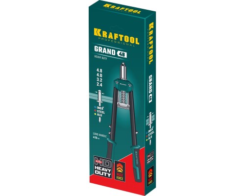Усиленный двуручный заклепочник GRAND-48, 2.4-4.8 мм, 410 мм KRAFTOOL 31175