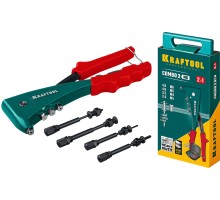 Комбинированный литой заклепочник в кейсе Combo2-M6, 2 вида заклепок KRAFTOOL 31180