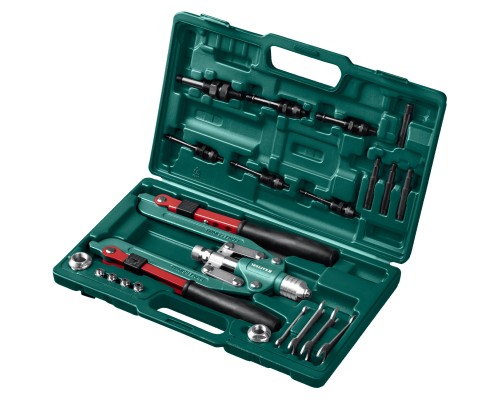 Комбинированный складной заклепочник в кейсе Combo3-M12, 3 вида заклепок KRAFTOOL 31182_z01